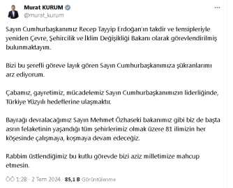 Çevre, Şehircilik ve İklim Değişikliği Bakanlığına Murat Kurum, Sağlık Bakanlığına Kemal Memişoğlu atandı (2)