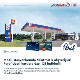 M Oil ve Halkbank’tan Yakıtmatik üyesi Paraf ticari kart sahiplerine özel kampanya